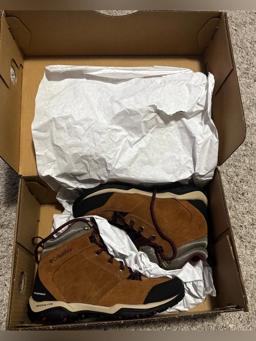 Columbia Mount Carmel Mid Waterproof Hiking Shoes — Brown